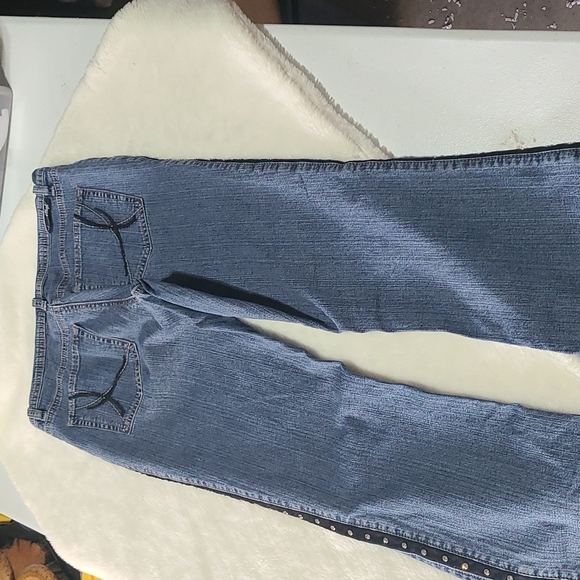 Ethyl Womens Boot Cut Blue Jeans - Picture 4 of 13